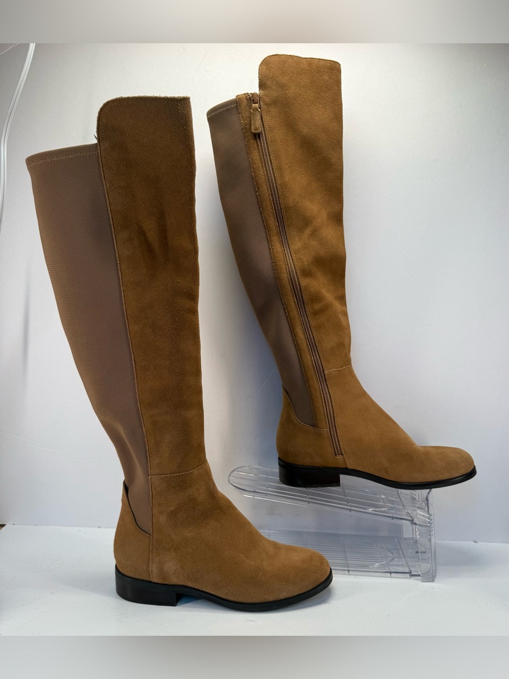 Cole Haan Isabelle Tall Suede Over-the-Knee Boots in Chestnut size 7 - Picture 3 of 12